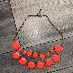 Bold Orange Statement Necklace